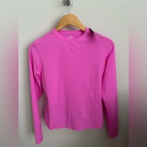 SKIMS Long Sleeve Crewneck Top - Bright Pink